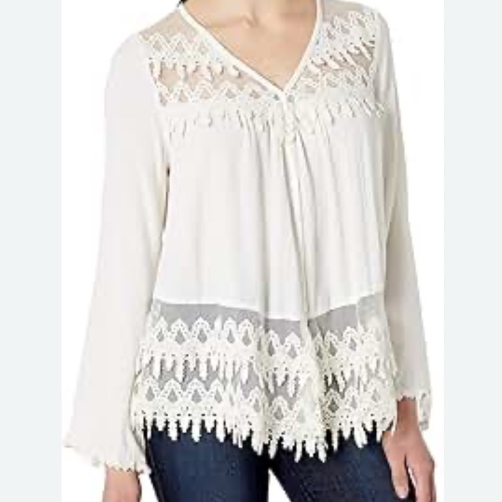 Karen Kane Cream Lace Blouse